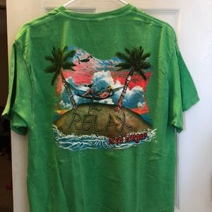 Green T-shirt from Cayman Islands